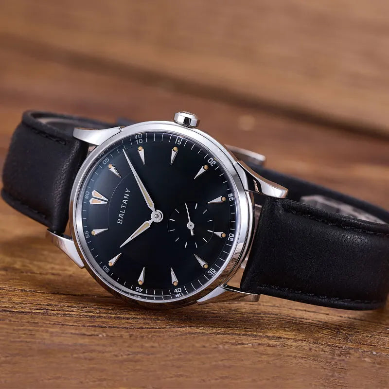 Baltany S4101 Retro Dress Watch Man 38.5MM Light Gold Watch Sapphire Crystal ST1701 Automatic Mechanical Watch For Man Luxury