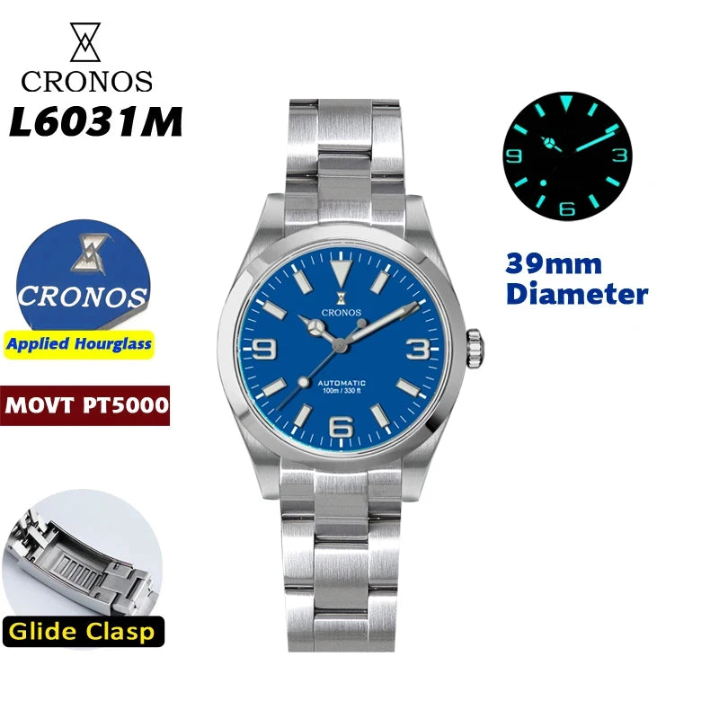 Cronos EX Diver Mechanical Watch Automatic Movement Sapphire Glass