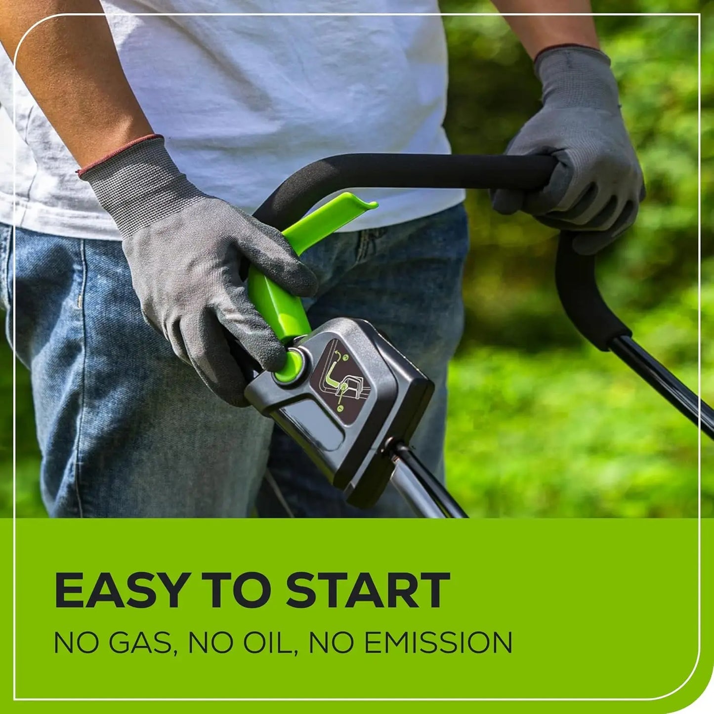 24V Cordless Lawn Mower With Battery Charger Mulch Or Bag