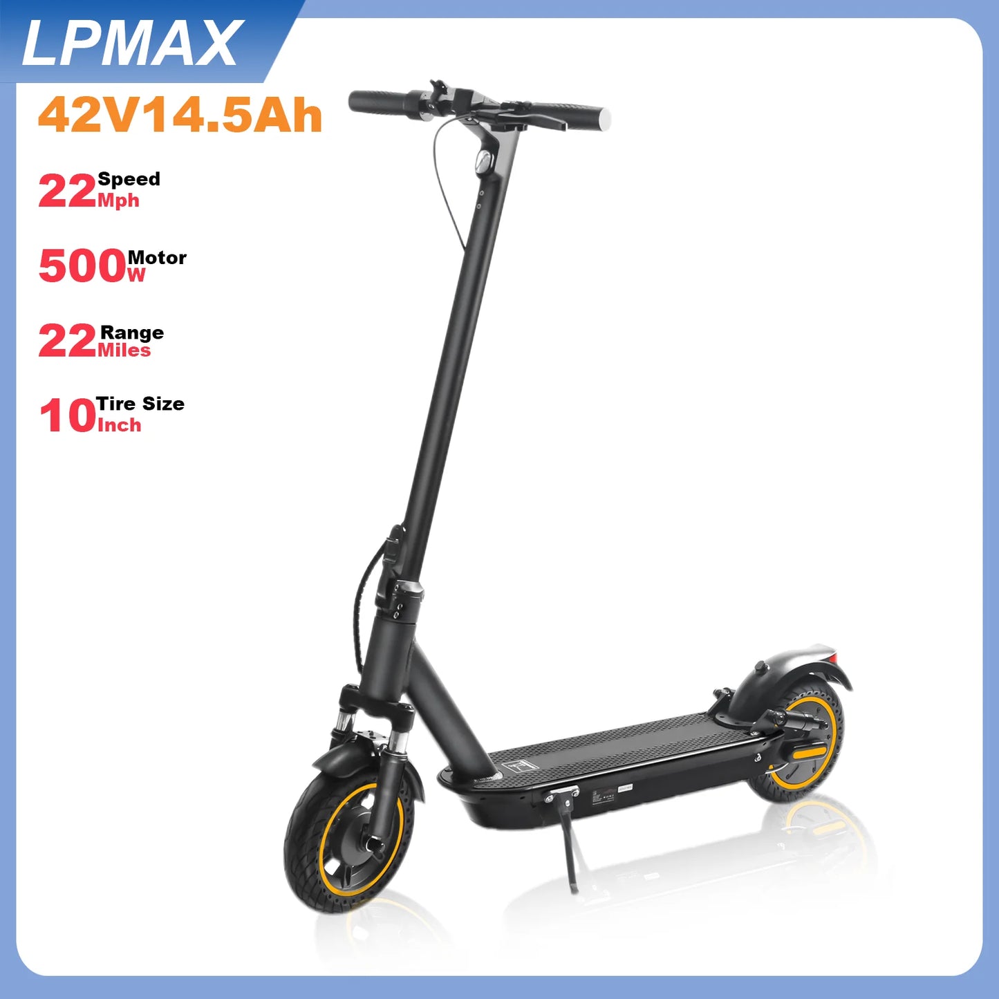 AOVOPRO LP60/LPMAX Electric Scooter 500W Motor 22mph 42V14.5Ah 27Miles Long Range Foldable 10Inch App Connected EScooter