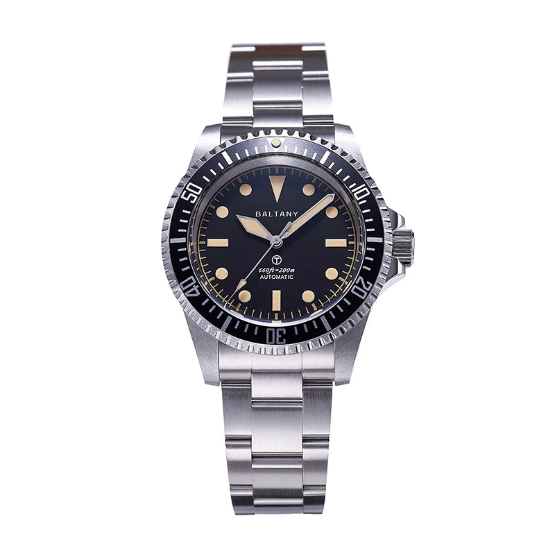 Baltany Diver Watch MilSub Homage NH38 Automatic 200M Waterproof