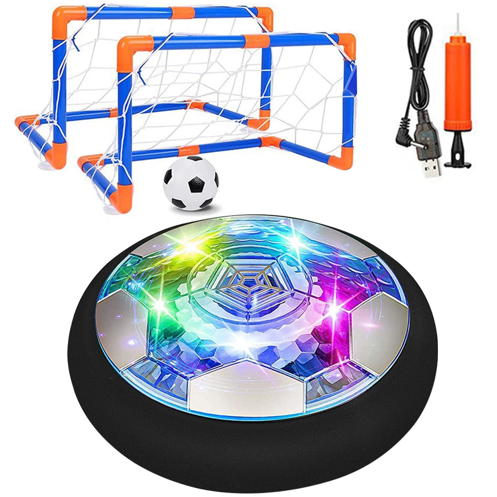 Air Floating Soccer Ball with LED Light and Foam Bumper Indoor Outdoor Soccer Ball Floating Soccer for Boys Girls
