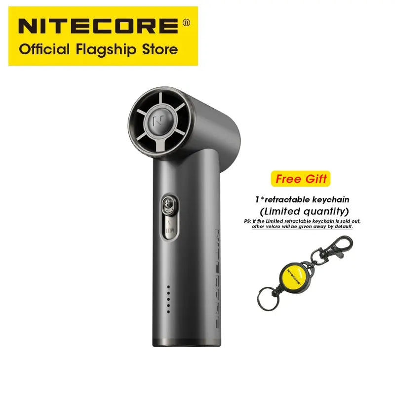 NITECORE NEF01 Mini Handheld Fan 166g Portable Pocket Blower USB-C Rechargeable for Outdoor Camping Commute Hiking Concert