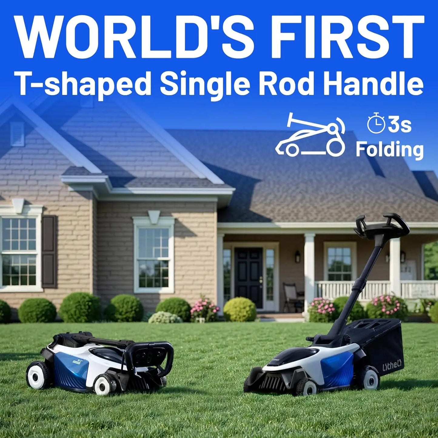 Cordless Self Propelled Electric Lawn Mower 40V Brushless Motor