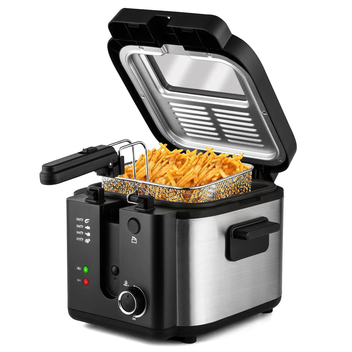Suslas Electric Deep Fryer 1500W Countertop Home Cooking Appliance