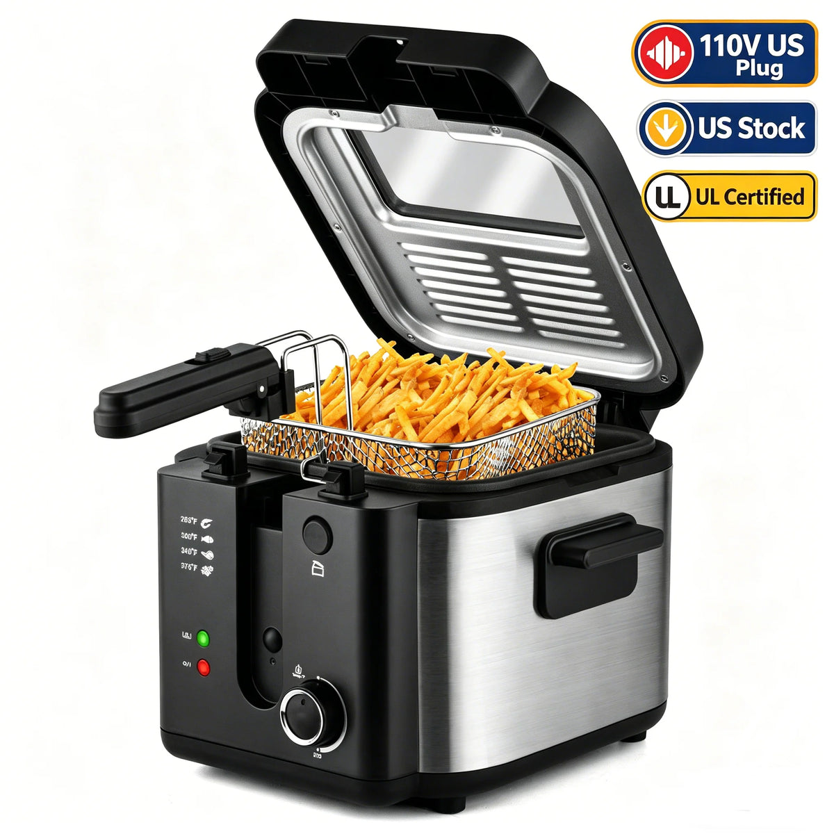 Suslas Electric Deep Fryer 1500W Countertop Home Cooking Appliance