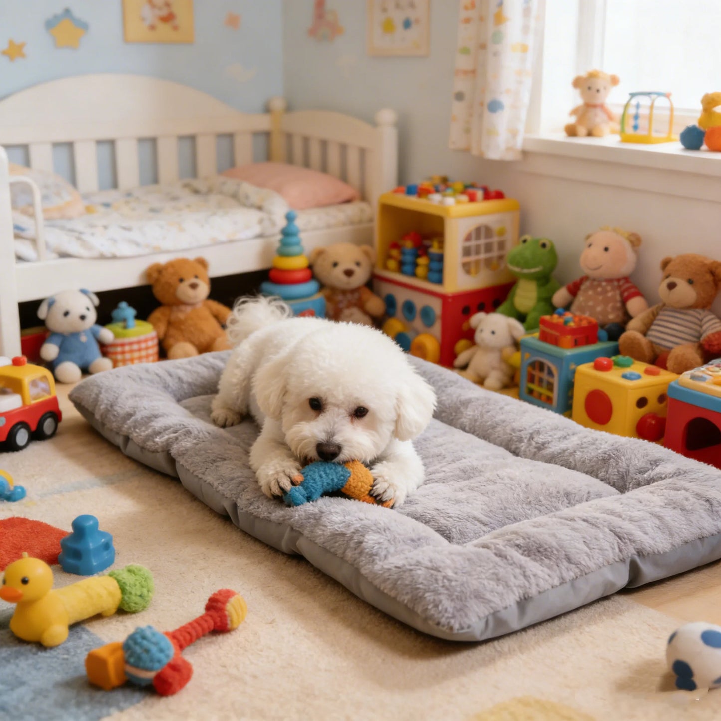 Plush Dog Bed Sofa Thickened Soft Polyester Pet Mat