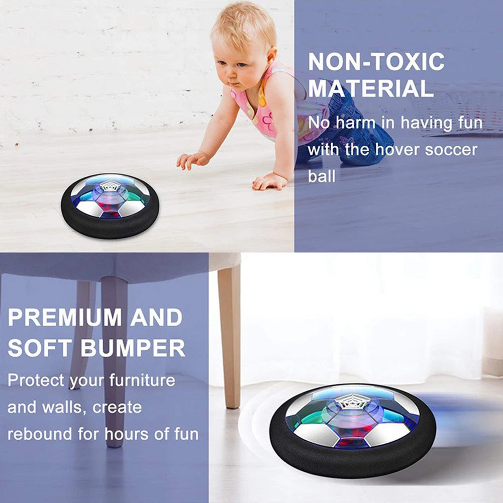 Air Floating Soccer Ball with LED Light and Foam Bumper Indoor Outdoor  Soccer Ball  Floating Soccer for Boys Girls