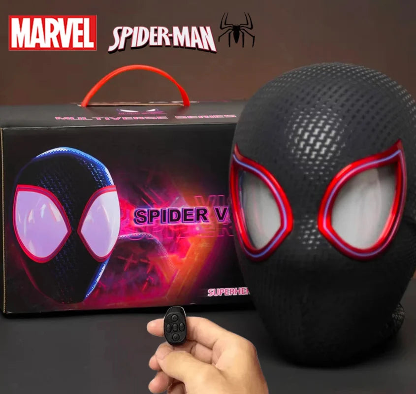 Hot Toys Miles Spiderman Electronic Mask With Glowing Eyes