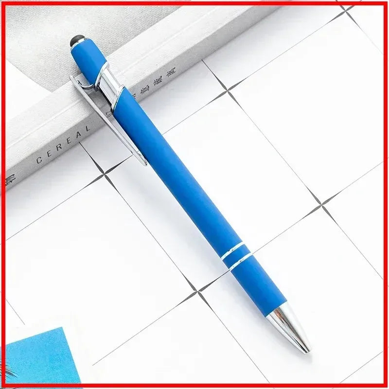 50 Pcs Metal Business Ballpoint Universal Drawing Touch Screen Stylus Pen Custom Logo School Office Supplies Free Engraved Name