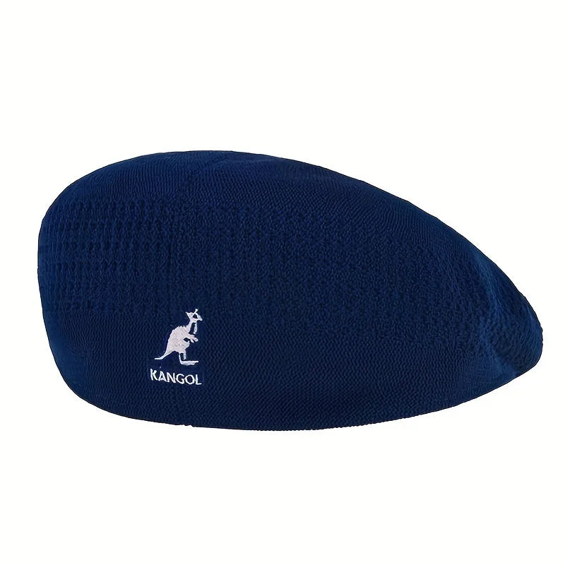 Kangaroo Beret Hat Women's Retro British Korean Trendy Painter Cap Summer Spring Animal Pattern Embroidery Versatile Fashion Hat