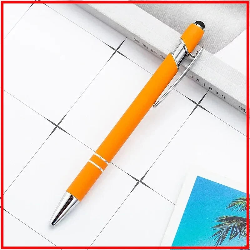 Pack Of 100 Free Logo Metal Capacitive Stylus Ballpoint Pens