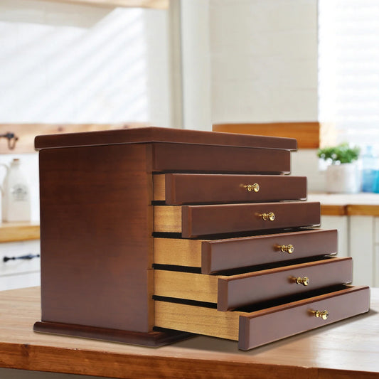 Wooden Vintage Jewellery Storage Box Case Organizer Ring Vintage Gift Boxes Storage Container High Quality Jewelry Display Case