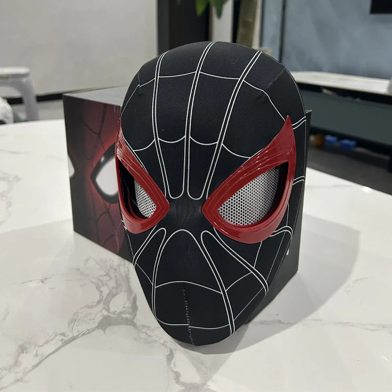 Hot Toys Miles Spiderman Electronic Mask With Glowing Eyes