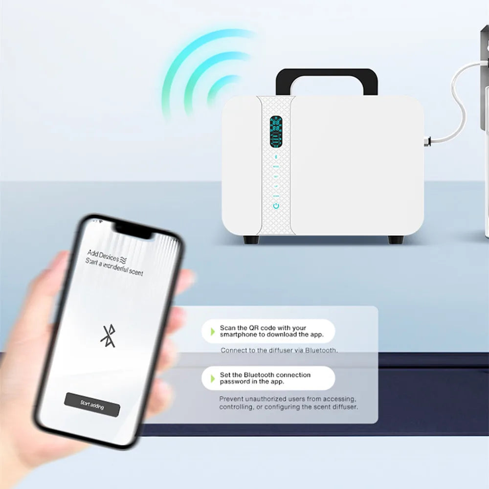 2025 New Home Fragrance 10000m³ Aroma Diffuser Perfume Air Freshener Water Free Essential Oil 1000ML WIFI Bluetooth APP Machine
