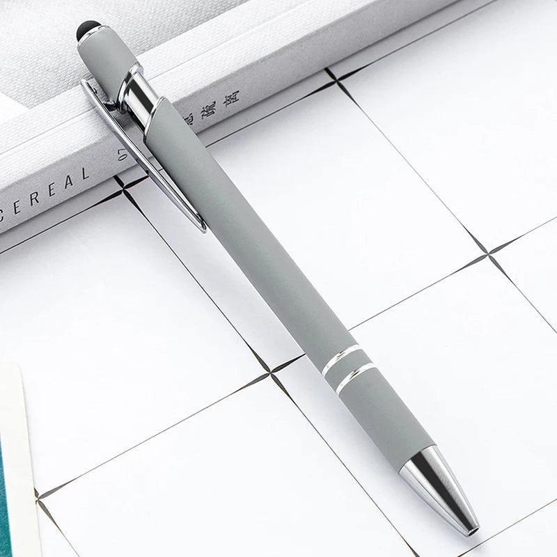 50 Pcs Metal Business Ballpoint Universal Drawing Touch Screen Stylus Pen Custom Logo School Office Supplies Free Engraved Name