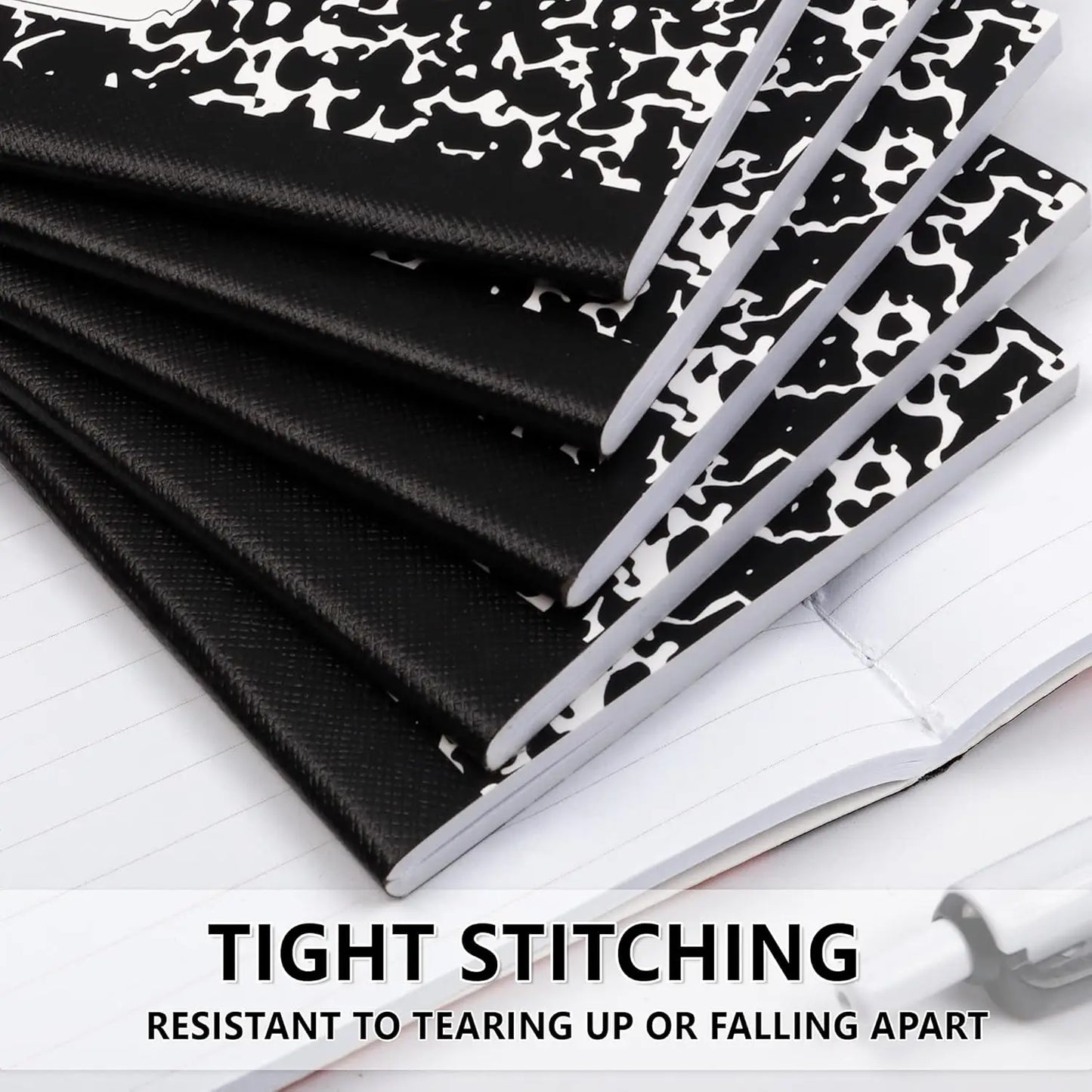 Cute Mini Composition Notebooks, 30 Pack Black Narrow Ruled Pocket Size for Kids Students Office