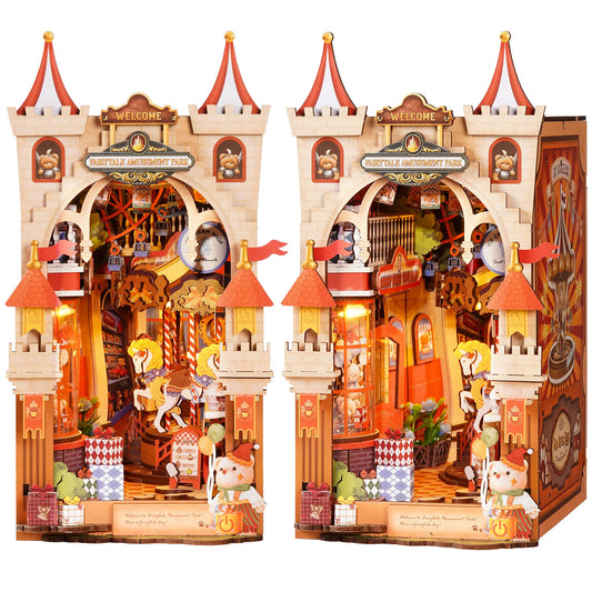 Rolife Fairytale Amusement Book Nook DIY Kit with LED Light