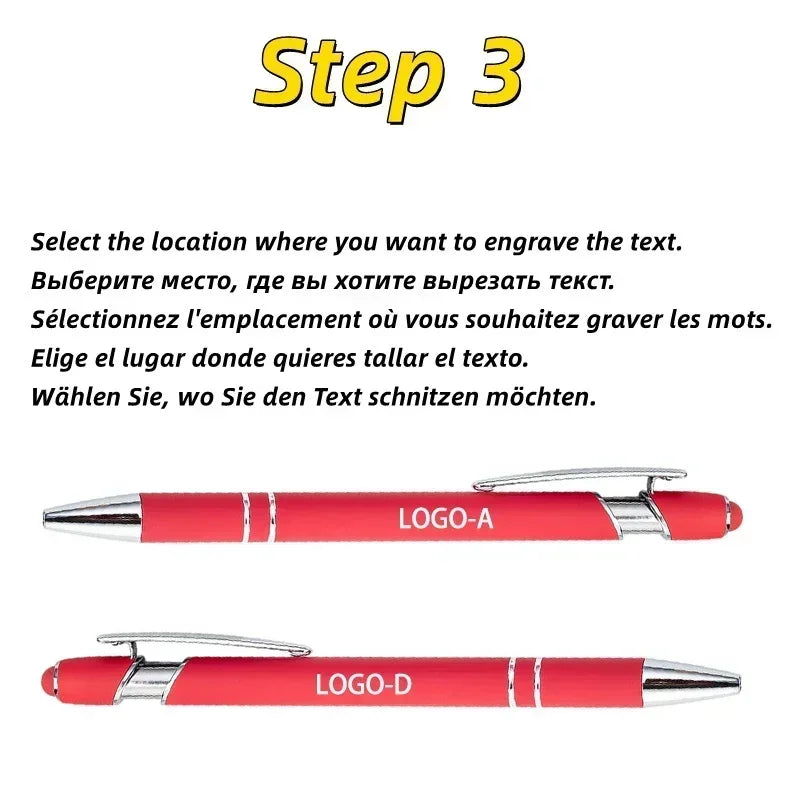 Pack Of 100 Free Logo Metal Capacitive Stylus Ballpoint Pens