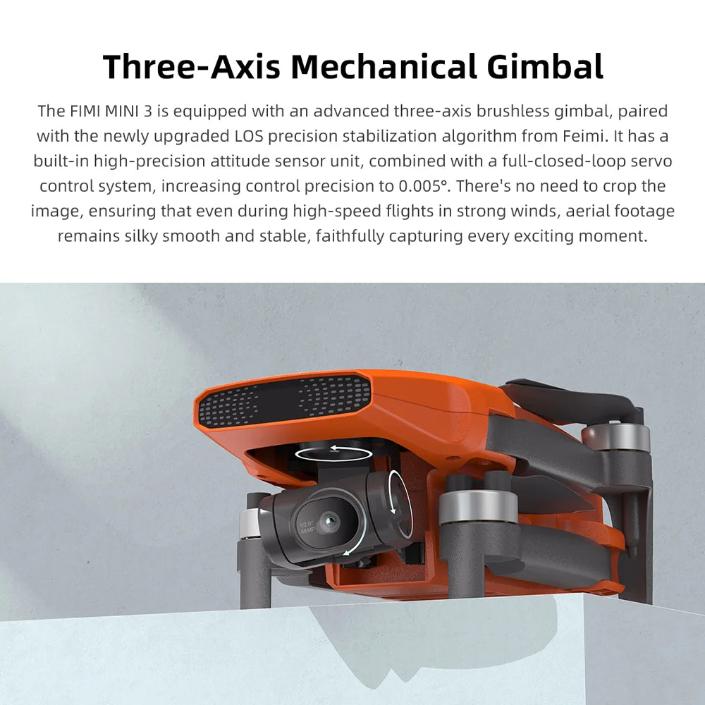 FIMI MINI 3 New Camera Drone AI Super Night Video Drone with 4k Professional Camera Strong Wind Resistance RC Quadcopter
