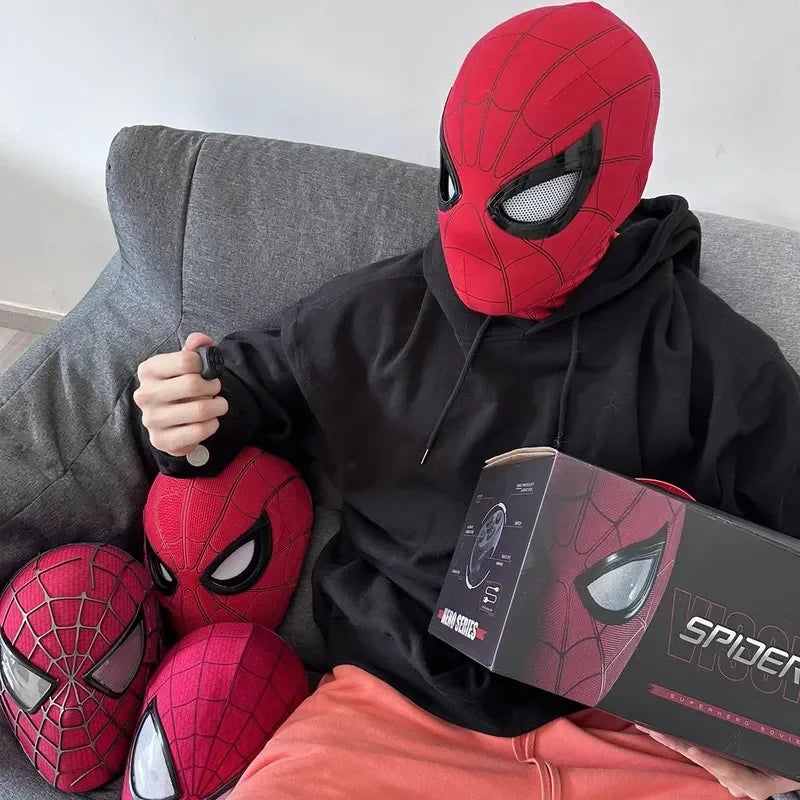 Hot Toys Miles Spiderman Electronic Mask With Glowing Eyes