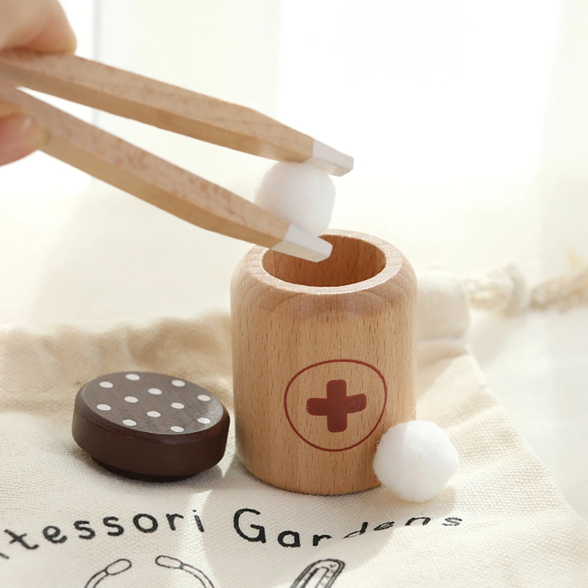 Wooden Doctor Pretend Play Kit With Stethoscope And Medical Tools