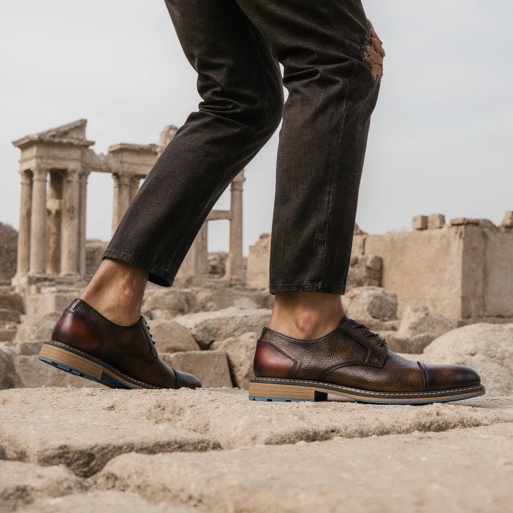 Retro Men Derby Shoes Men Casual shoes Fashion Men Leather Shoes