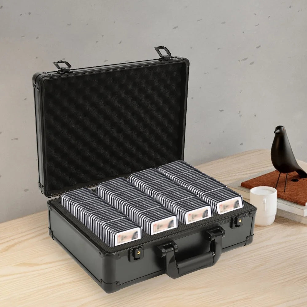 Coin Storage Box Coin Slab Case Trading Card Storage Box  Coin Holder Display Case Coin Collection Supplies Black