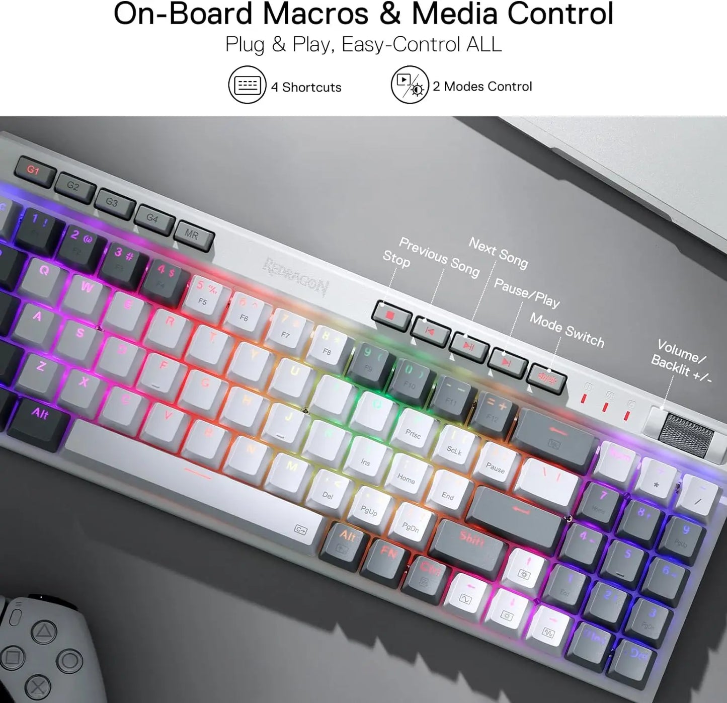 Redragon K655 Mechanical Gaming Keyboard With Hot Swap 78 Keys