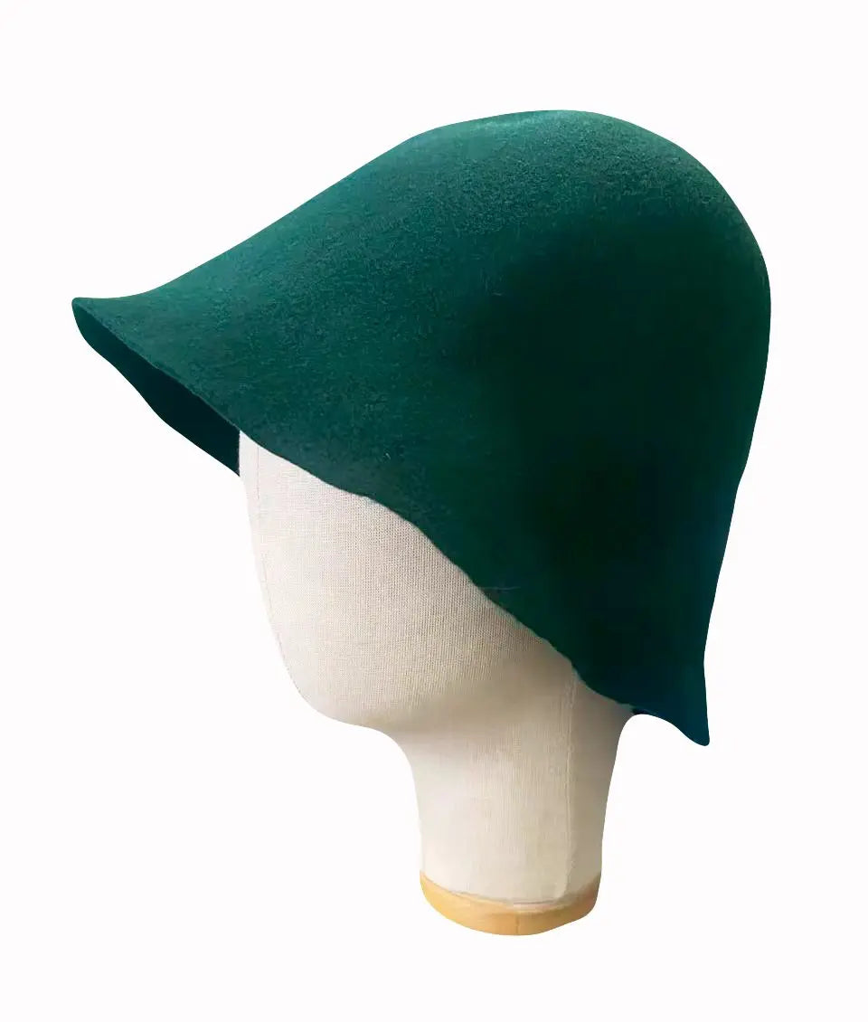 Unisex Wool Felt Cloche Bucket Hat Base For Millinery Craft