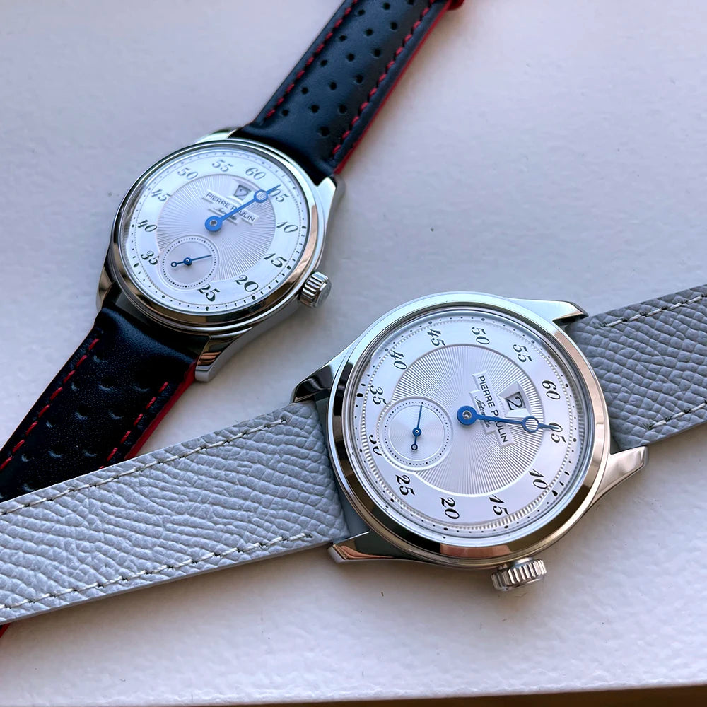 Merkur Jumping Hour Automatic Mens Watch Leather Stainless Steel