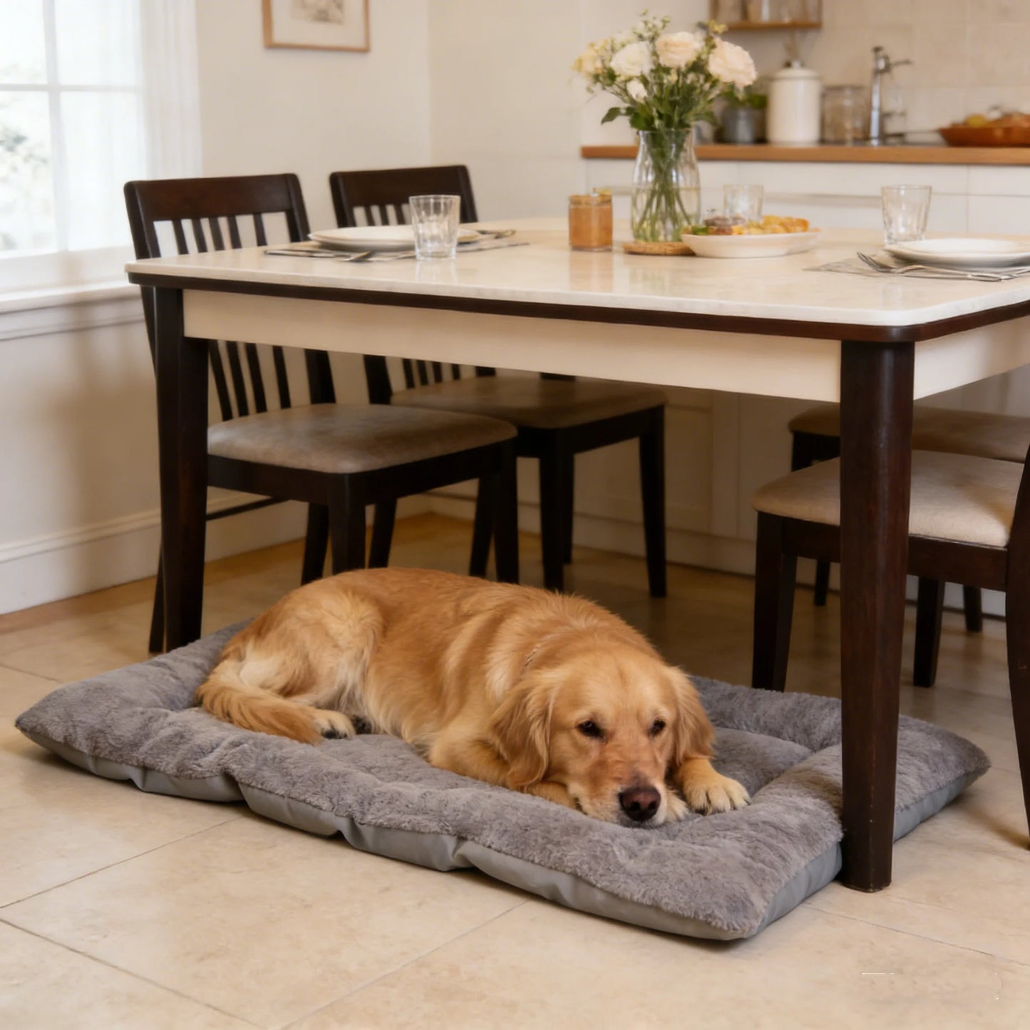 Plush Dog Bed Sofa Thickened Soft Polyester Pet Mat