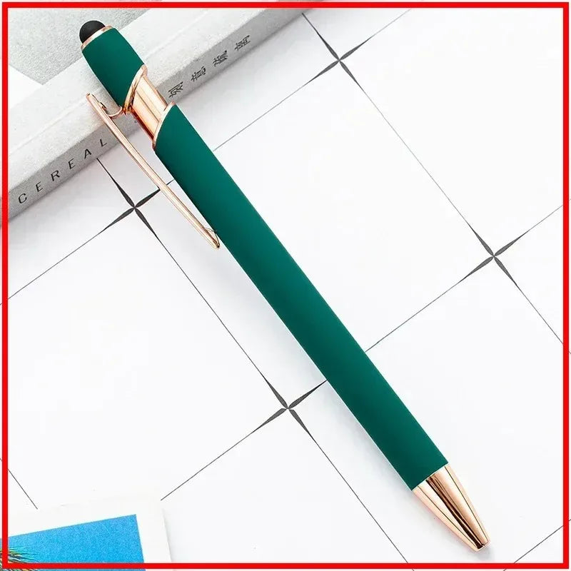 50 Pcs Metal Business Ballpoint Universal Drawing Touch Screen Stylus Pen Custom Logo School Office Supplies Free Engraved Name