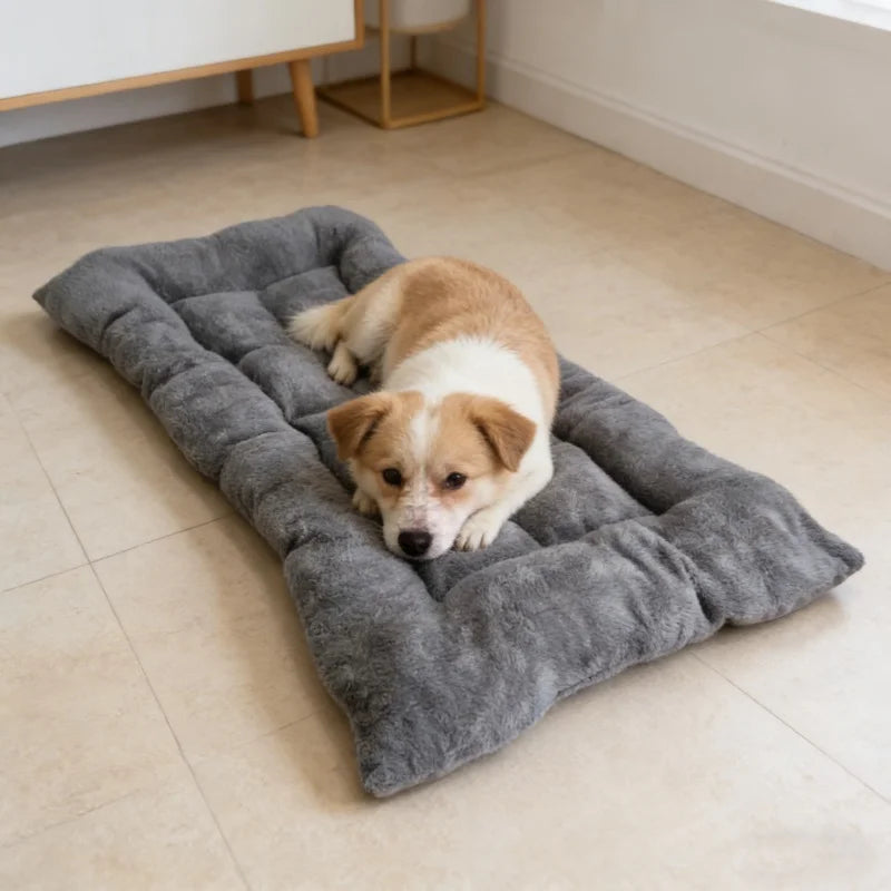 Plush Dog Bed Sofa Thickened Soft Polyester Pet Mat