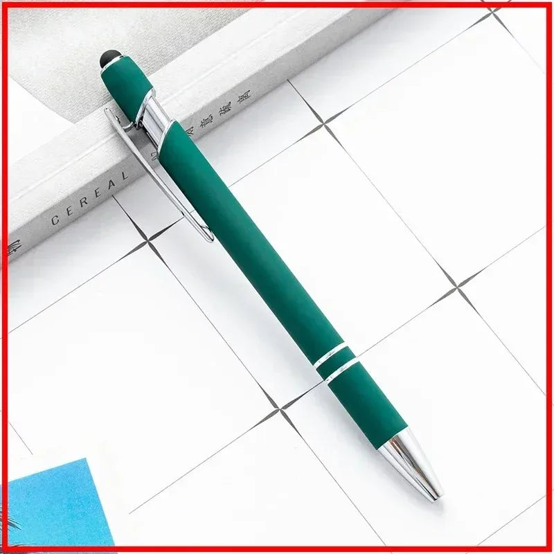 50 Pcs Metal Business Ballpoint Universal Drawing Touch Screen Stylus Pen Custom Logo School Office Supplies Free Engraved Name