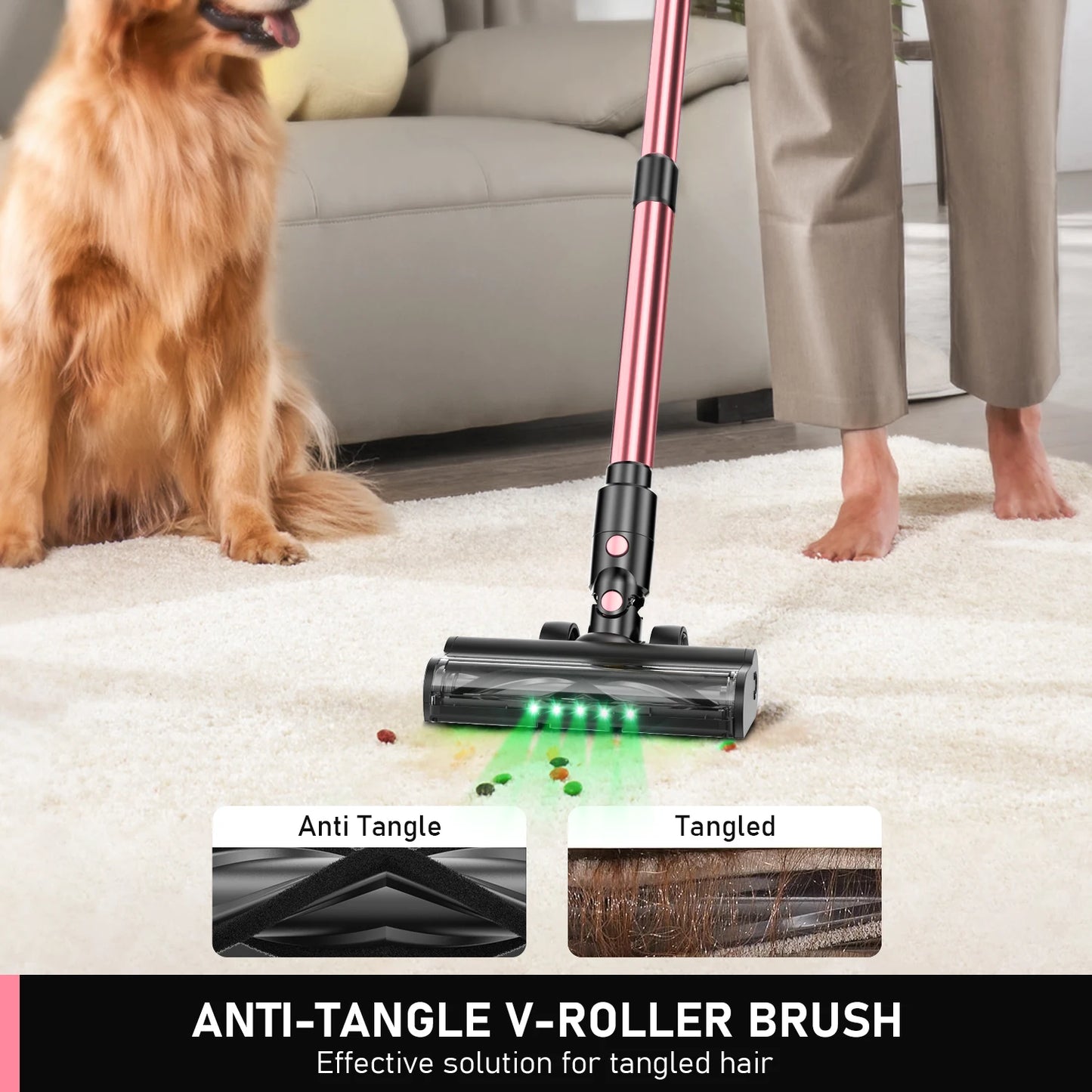 SUXIANGVAC Cordless Vacuum Cleaner 55Kpa 8 In 1 45Min Runtime For Pet Hair