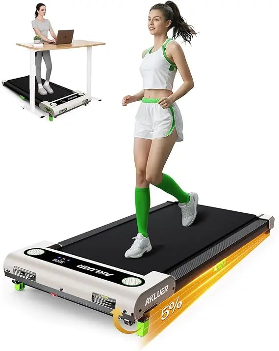AKLUER Walking Pad with Incline, Under Desk Treadmill for Home, with Remote Control  LED Display, 2.5HP 4 in 1 Incline Treadmill