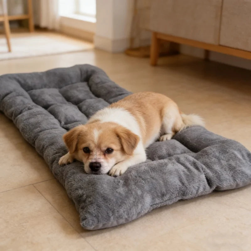 Plush Dog Bed Sofa Thickened Soft Polyester Pet Mat