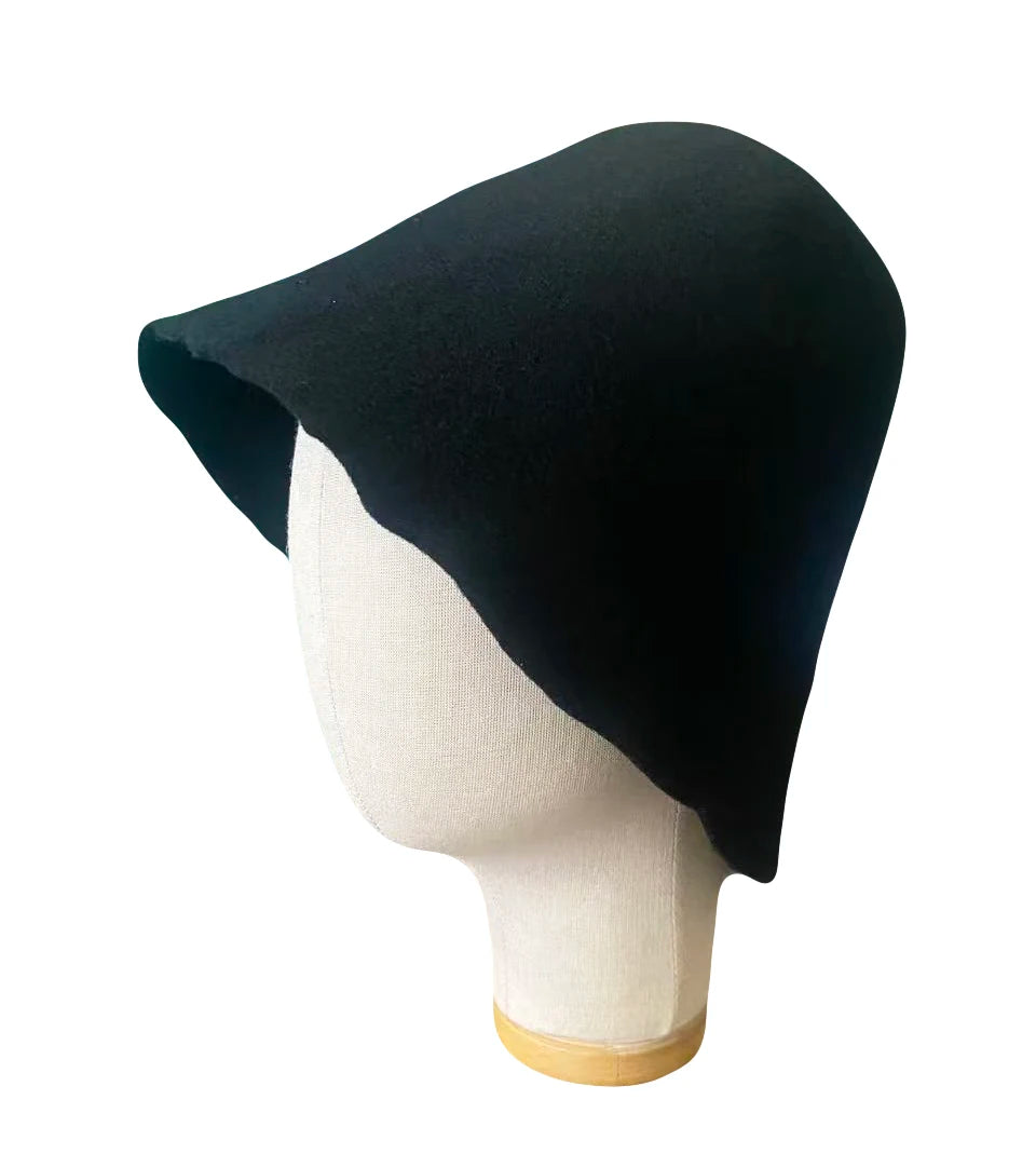 Unisex Wool Felt Cloche Bucket Hat Base For Millinery Craft
