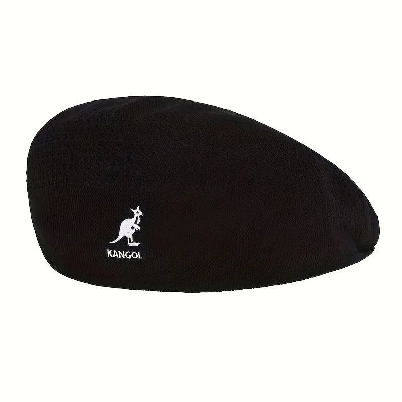 Kangaroo Beret Hat Women's Retro British Korean Trendy Painter Cap Summer Spring Animal Pattern Embroidery Versatile Fashion Hat