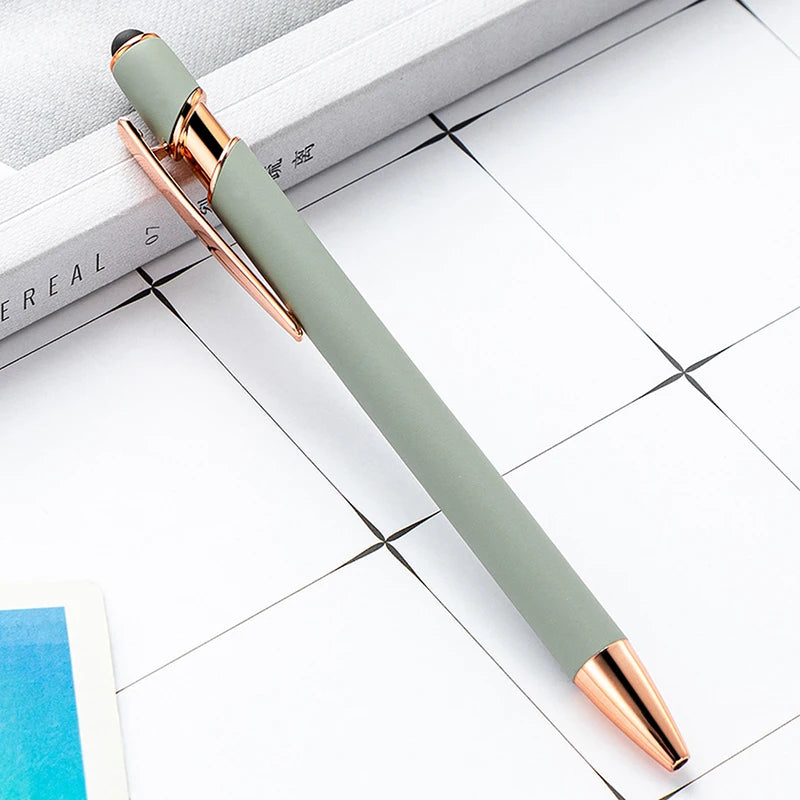 50 Pcs Metal Business Ballpoint Universal Drawing Touch Screen Stylus Pen Custom Logo School Office Supplies Free Engraved Name