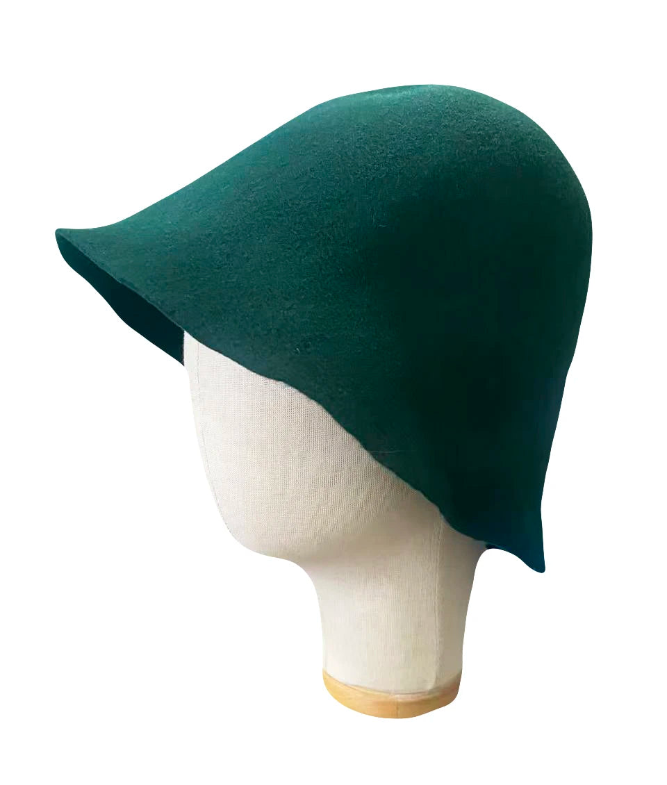 Unisex Wool Felt Cloche Bucket Hat Base For Millinery Craft