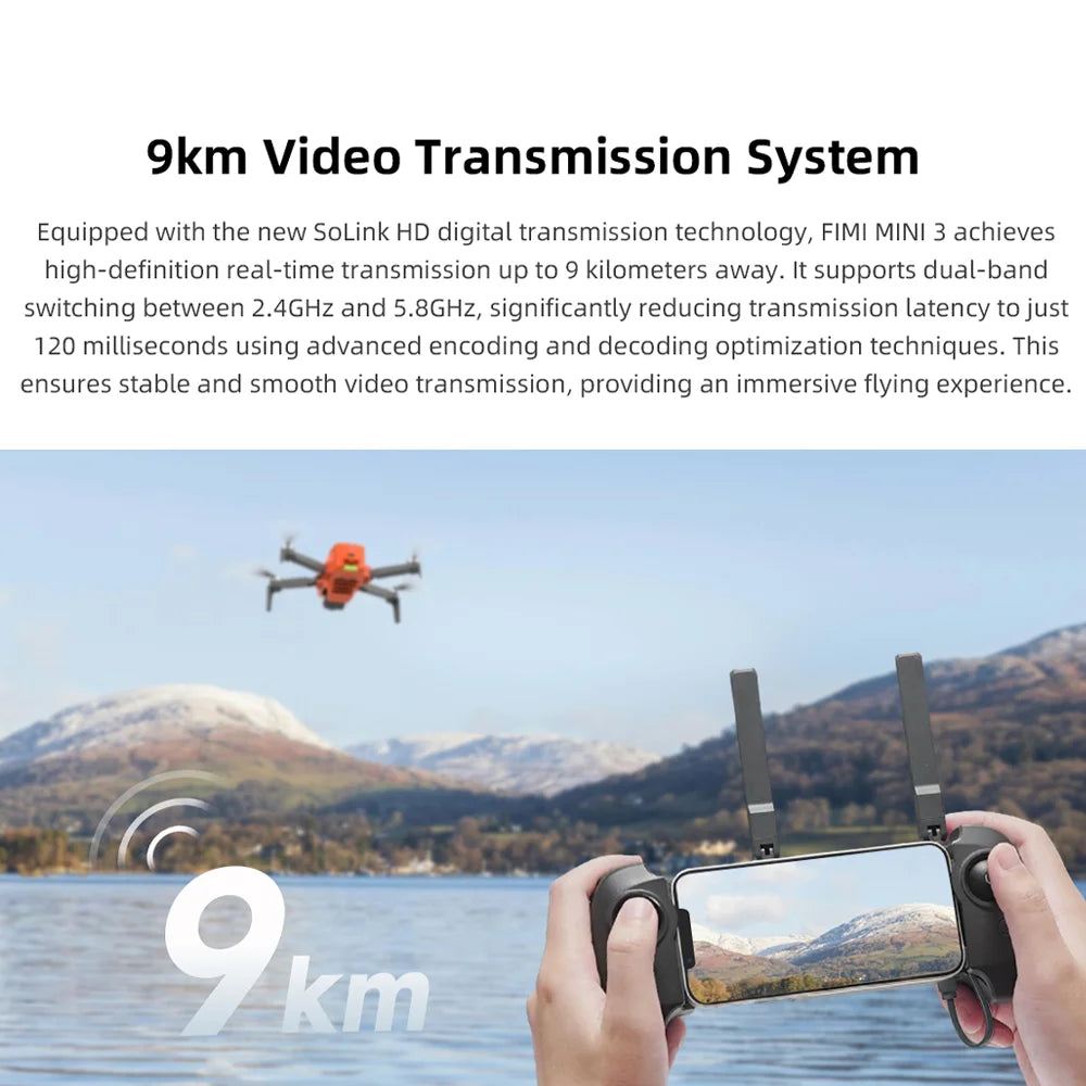 FIMI MINI 3 New Camera Drone AI Super Night Video Drone with 4k Professional Camera Strong Wind Resistance RC Quadcopter