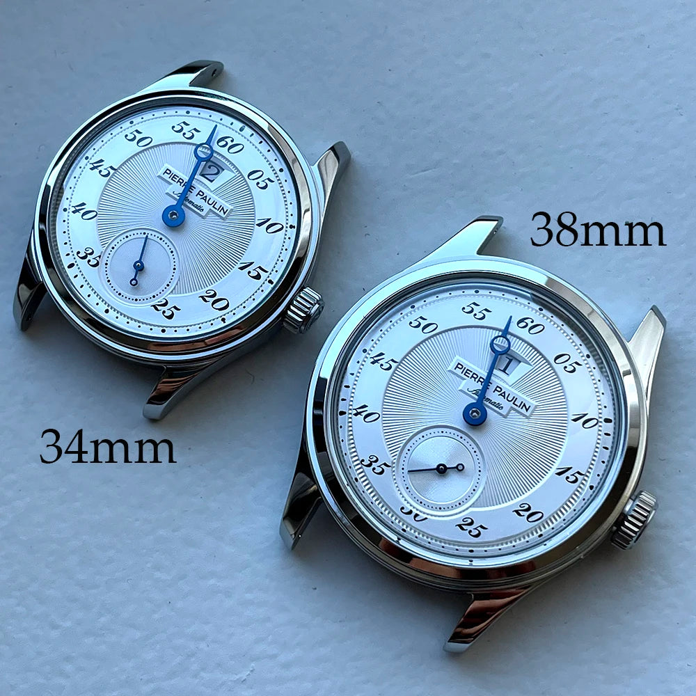 Merkur Jumping Hour Automatic Mens Watch Leather Stainless Steel
