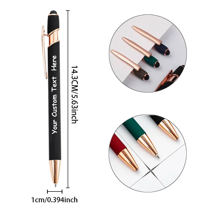 25PCS Personalized Metal Ballpoint Pens Set Customizable Multifunctional Writing Tools for School Office Ideal Gifts Set