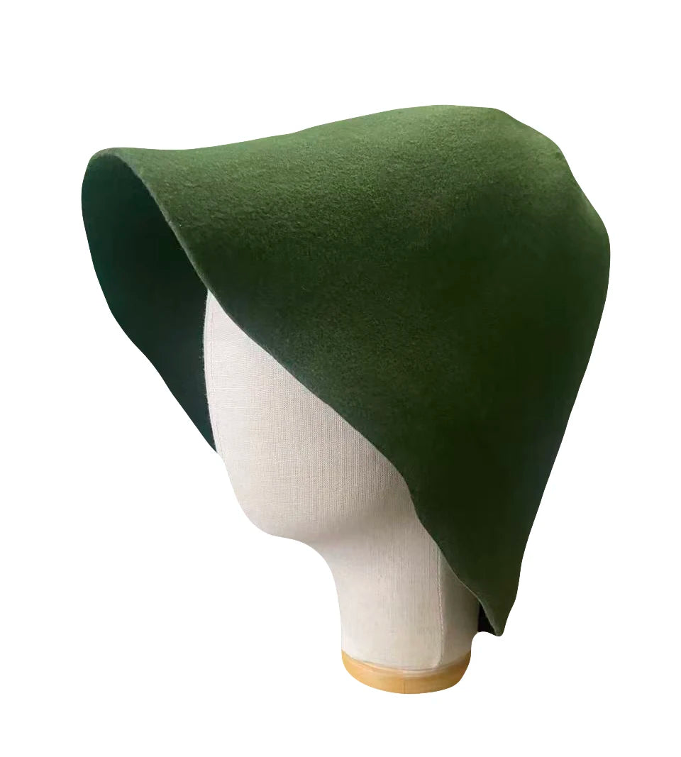 Unisex Wool Felt Cloche Bucket Hat Base For Millinery Craft
