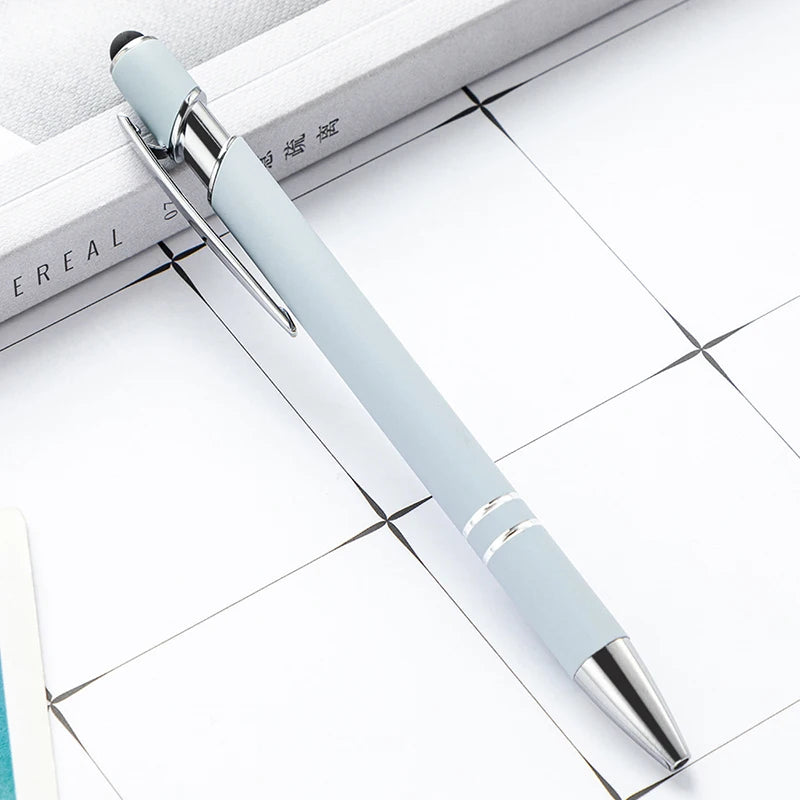 50 Pcs Metal Business Ballpoint Universal Drawing Touch Screen Stylus Pen Custom Logo School Office Supplies Free Engraved Name