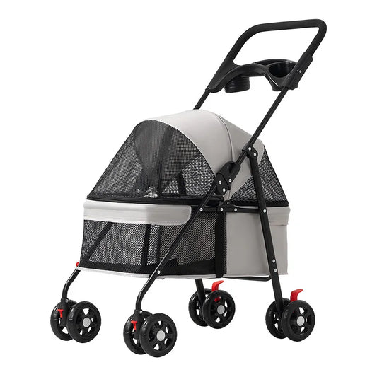 Lightweight Foldable Pet Stroller For Small Dogs And Cats