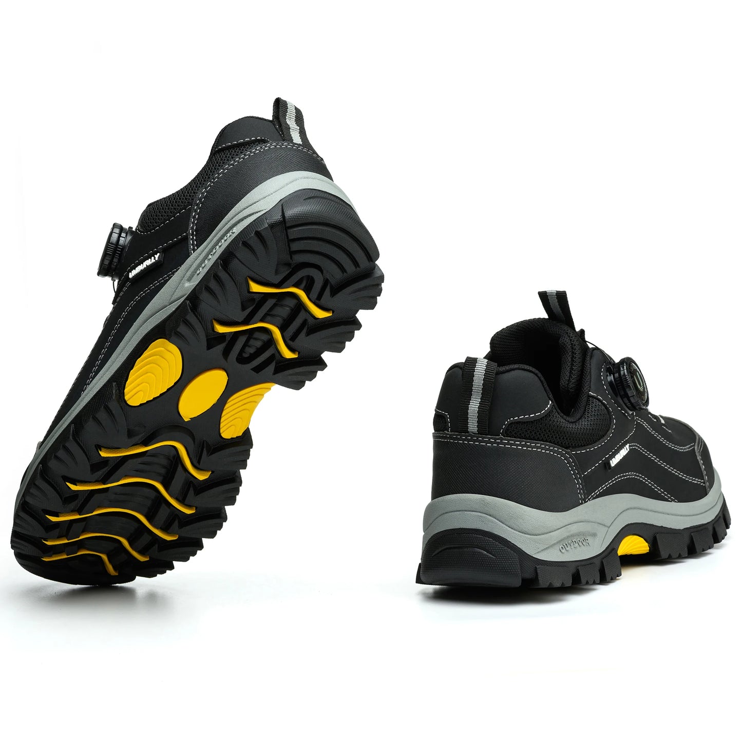 Men's Safety Shoes Steel Toe Anti-smash Anti-puncture Kevlar Midsole Slip-resistant Side Buckle Work Shoes