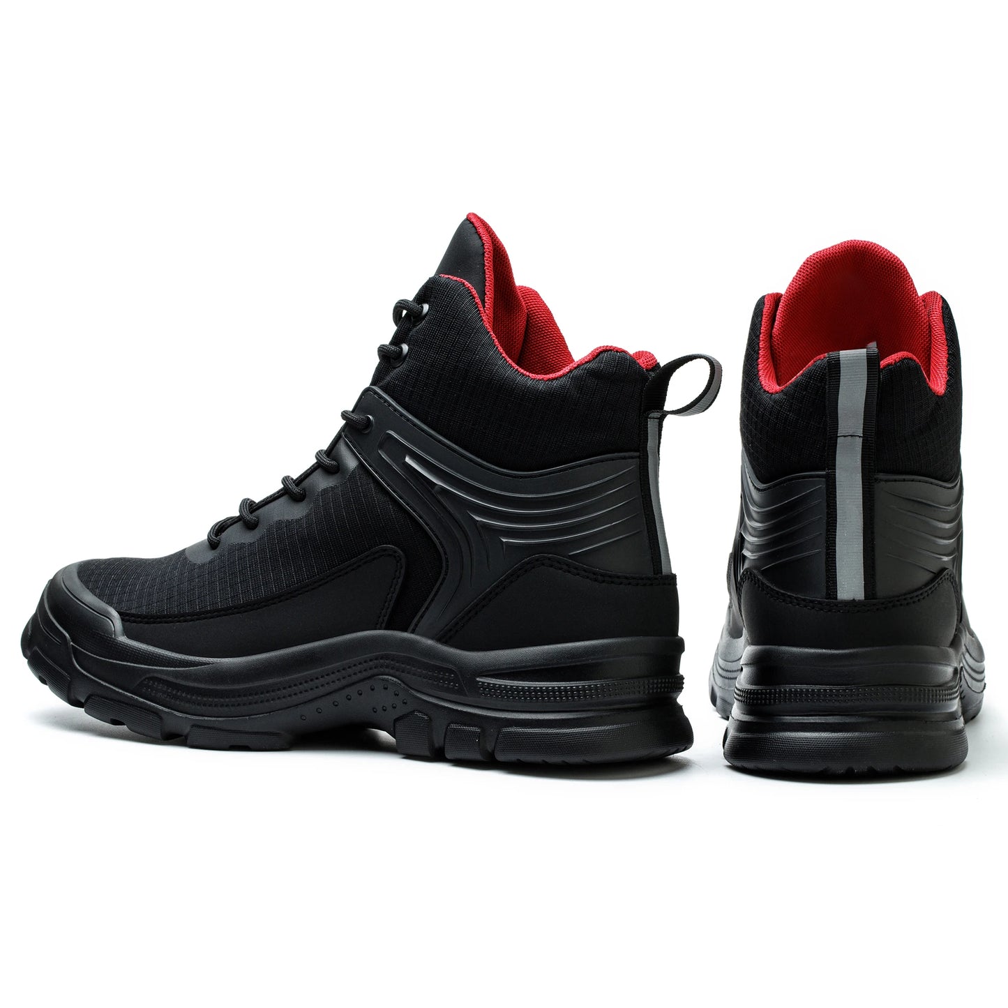 Men's Steel Toe Safety Shoes Anti-Strike Mid-Calf Protection Outdoor Safety Boots Industrial Work Footwear Comfortable Breathabl